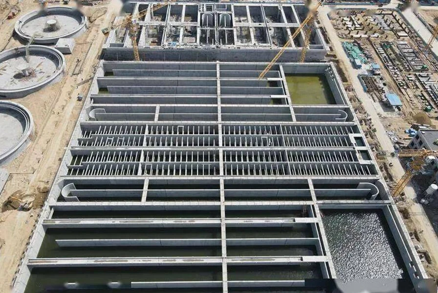 Dự Án nhà máy xử lý nước thải khu công nghiệp hóa dầu Sơn Đông Yulong-Nhà máy xử lý nước thải bể lắng thứ cấp bể bùn và đường ống bể cặn